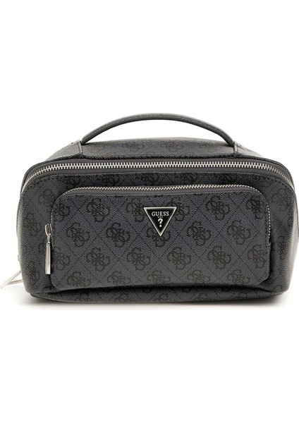 Siyah - Gri Erkek Traş Çantası Mılano Beauty Case W Handle