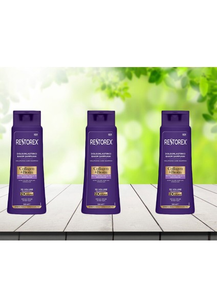 Collagen & Biotin Hacimsiz Saçlar Için Dolgunlaştırıcı Şampuan 500 ml * 3 Adet