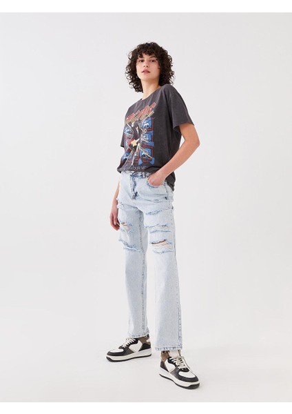 Xsıde Yüksek Bel Slim Fit Kadın Jean Pantolon