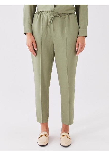 Classic Beli Lastikli Standart Fit Kadın Pantolon modelleri