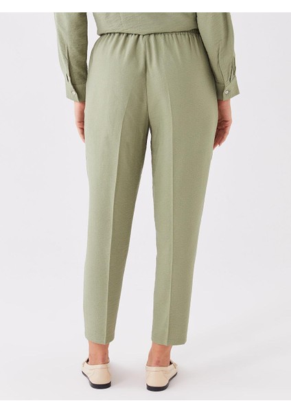 Classic Beli Lastikli Standart Fit Kadın Pantolon indirimleri