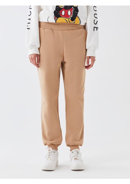 Xsıde Kadın Beli Lastikli Düz Jogger Eşofman Altı