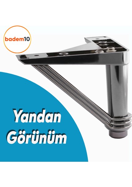 Pars Lüks Mobilya Oturma Grubu Kanepe Sehpa Tv Ünitesi Koltuk Çekyat Ayağı Baza Ayakları Füme 12 cm fiyatları