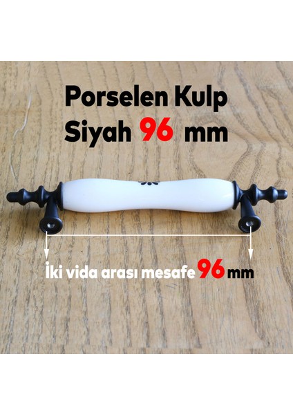 Gül Gerçek Porselen Siyah Beyaz 96 mm Kulplar Mobilya Mutfak Dolabı Çekmece Dolap Kapak Kulpu Kulbu indirimleri