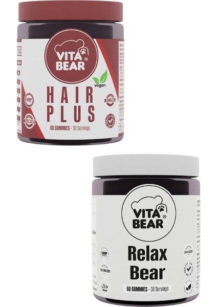 Hair Plus Vegan Saç Vitamini & Vita Bear Relax Bear