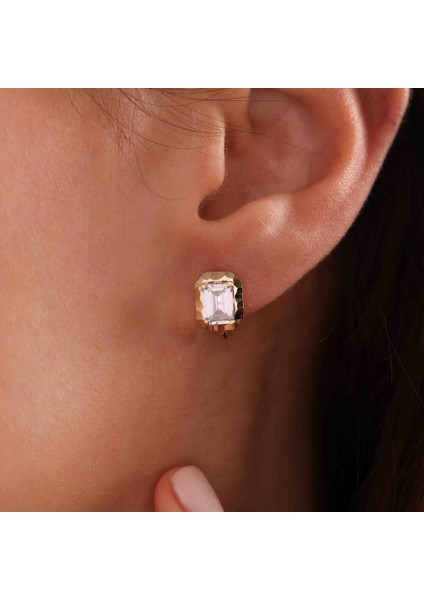 Aynalı Baget Küpe 14K fiyatları