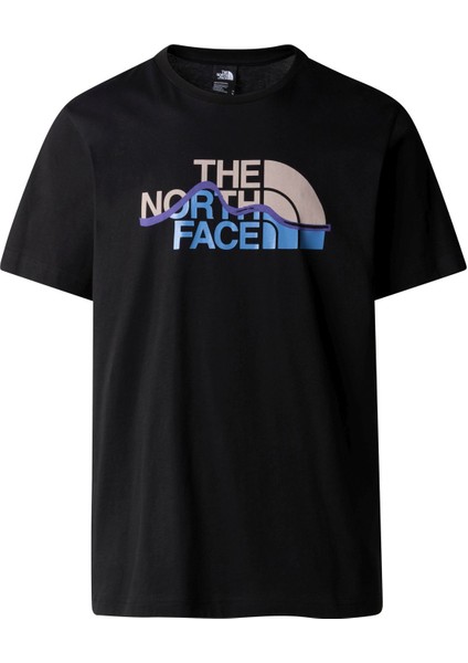 M S/s Mountaın Lıne Tee Erkek T-Shirt NF0A87NTJK31