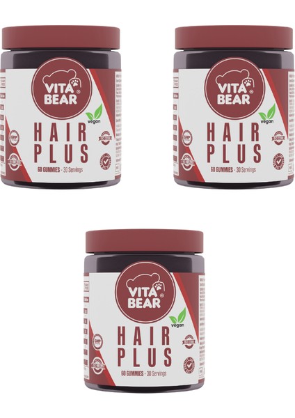Hair Plus Vegan Saç Vitamini 3 Adet fiyatları