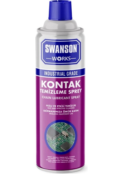 Swanson Works Kontak Devre Temizleyici Sprey (Yağsız) 400 ml