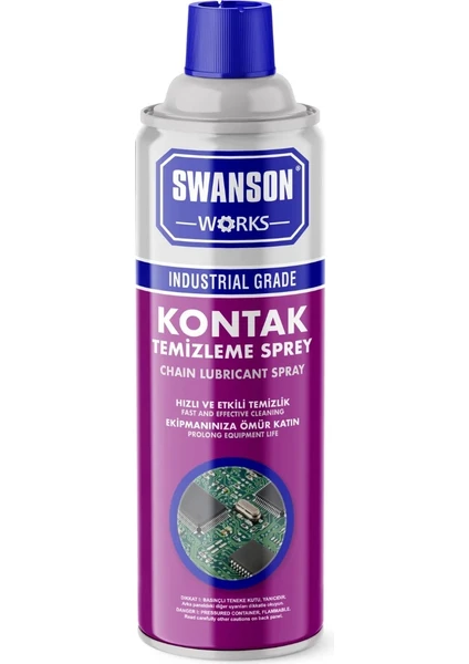 Swanson Works Elektronik Kontak Devre Kart Temizleyici Sprey Yağsız 400 ml