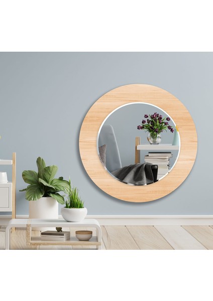 Tahta Desenli Temperli Cam Duvar Aynası fırsatları