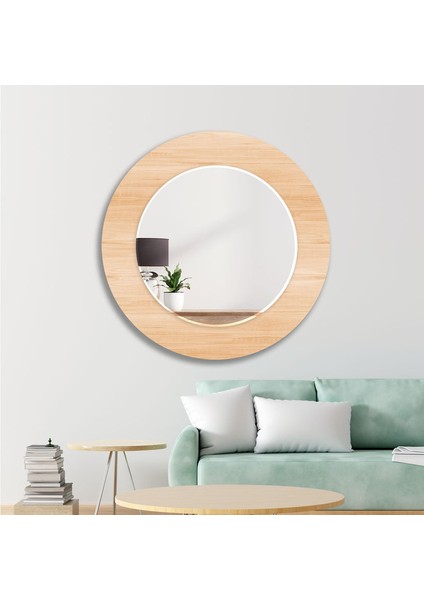 Tahta Desenli Temperli Cam Duvar Aynası indirimleri
