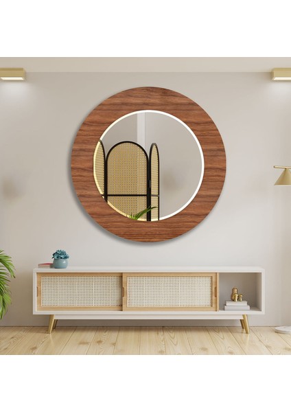 Tahta Desenli Temperli Cam Duvar Aynası fiyatları