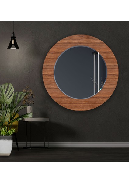 Tahta Desenli Temperli Cam Duvar Aynası fırsatları