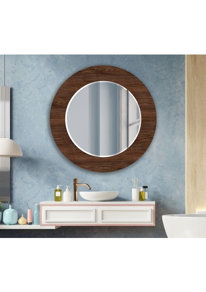 Tahta Desenli Temperli Cam Duvar Aynası fiyatları