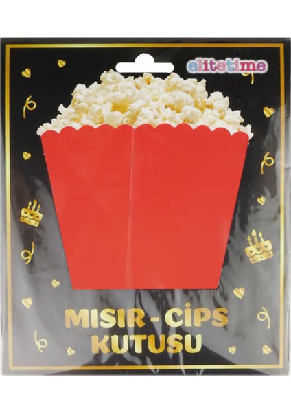 Mısır Cips Kutusu Kırmızı Pk:8