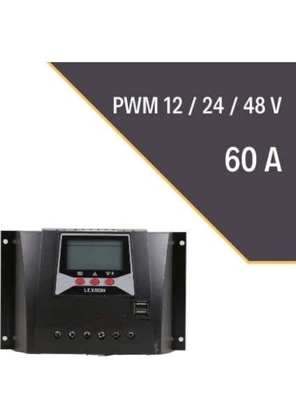 60AH Pwm 12/24/48V Solar Şarj Kontrol Cihazı