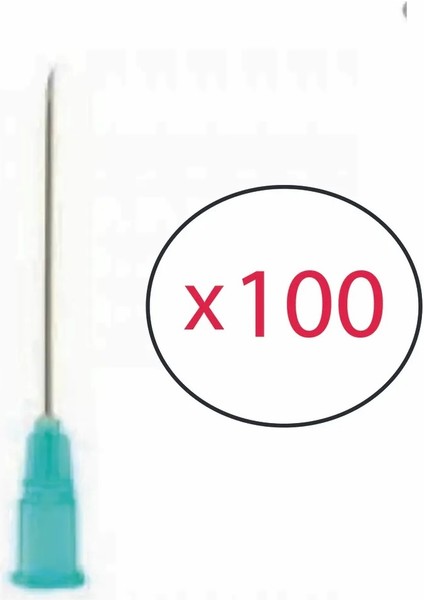 Yeşil Iğne Ucu (100 ADET) Steril Hipodermik Iğne Enjektör Iğnesi 21g 38mm