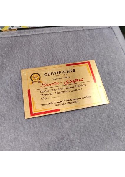 8X12 mm Gümüş Püsküllü Sündülüs Tesbih - Sandoloz Baga - Çekoslavak Tesbih fiyatları