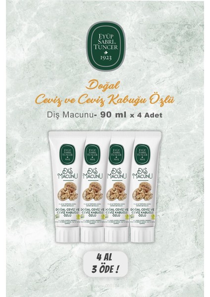 4 Al 3 Öde Eyüp Sabri Tuncer Diş Macunu Ceviz Özlü 90 Ml