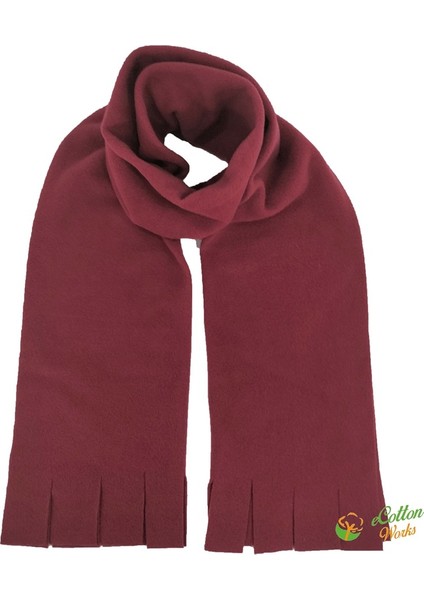 Bordo Renk Polar Atkı Polar Kaşkol