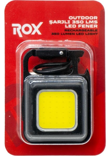 Rox 0229 Outdoor Anahtarlık Şarjlı LED Fener 350 Lümen