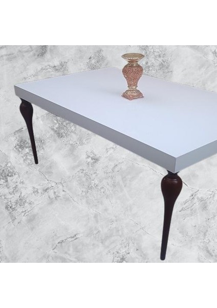 Orta Sehpa 90363 Demonto Kayın Tombul Yüksek Ayak Beyaz Geniş Tablo El Yapım fırsatları