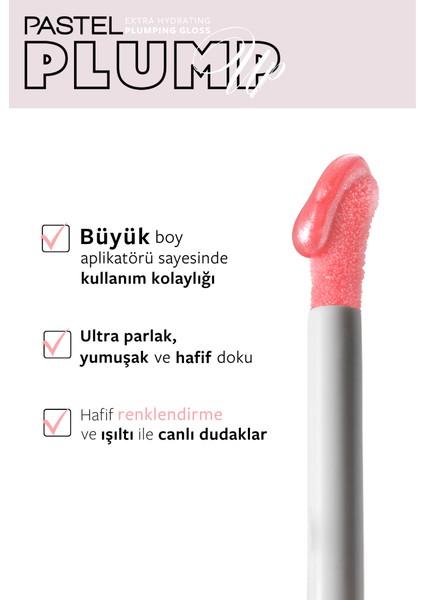 Plump Up Dolgunlaştıran Dudak Parlatıcısı 208 Shimmer Nude