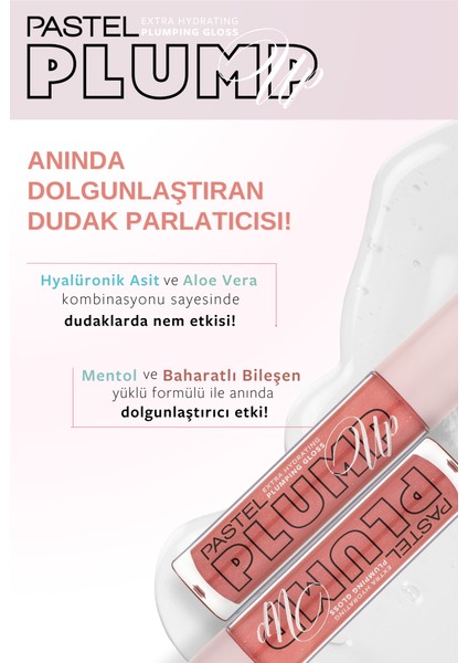 Plump Up Dolgunlaştıran Dudak Parlatıcısı 208 Shimmer Nude