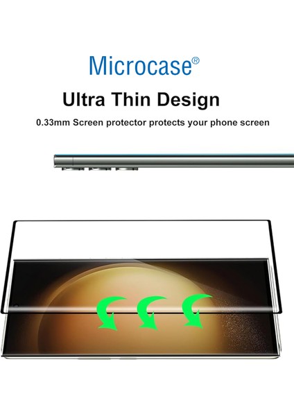 Samsung Galaxy S24 Ultra 3D Curved Tam Kaplayan Kavisli Tempered Cam Ekran Koruyucu - AL3282