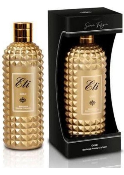 Butik Kolonya Parfümlü Gold Cam Şişe Kutulu 300 Ml