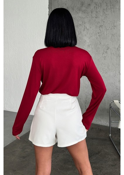 Uzun Kol Body 835 - Bordo