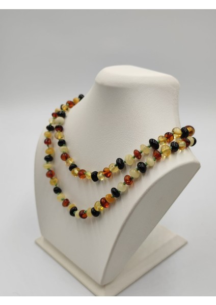 Amber Ender Bulunan Damla Kehribar Kolye Yetişkin 60-65 cm