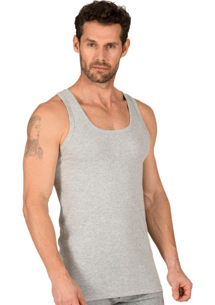 Özkan 11406 Erkek Pamuklu Kalın Askılı Örme Ribana Atlet