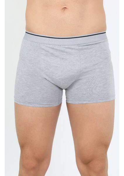 Erkek Pamuk Likralı Boxer Gri 40133