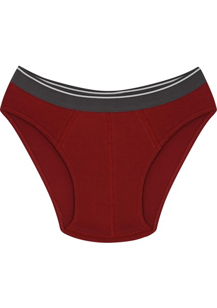 Erkek Pamuk Likralı Slip Bordo 40132