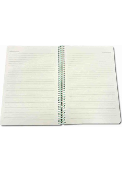 Dokulu Kapak 120 Yaprak Spiralli Çizgili Ivory Defter 17X24 cm Kahve