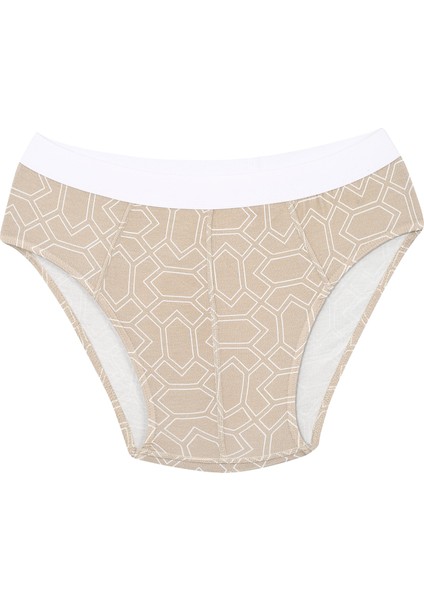 Erkek Pamuk Desenli Likralı Slip Krem 40131 fiyatları