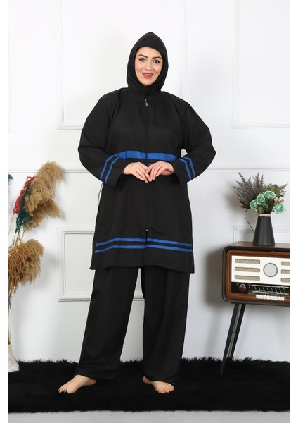 Büyük Beden Tesettür Mayo 7XL-8XL-9XL-10XL Siyah 55011