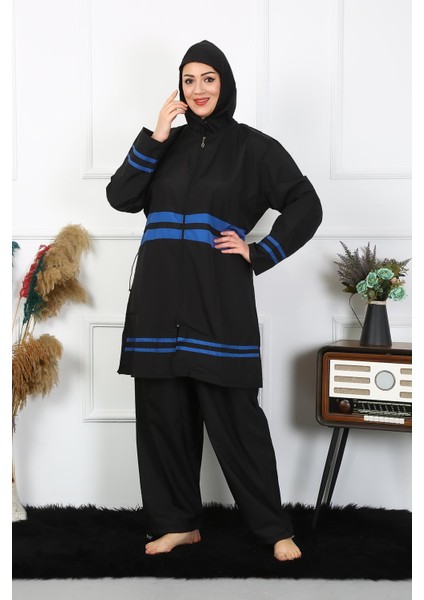 Büyük Beden Tesettür Mayo 7XL-8XL-9XL-10XL Siyah 55011