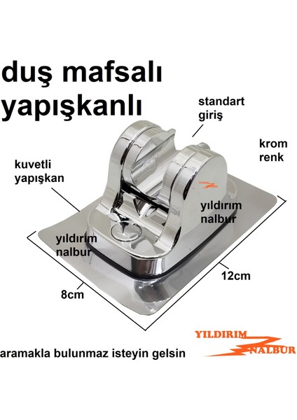 Duş Mafsalı Krom Renk Yapışkanlı Fiskiye Oturağı Banyo El Duşu Sehpası Plastik fiyatları