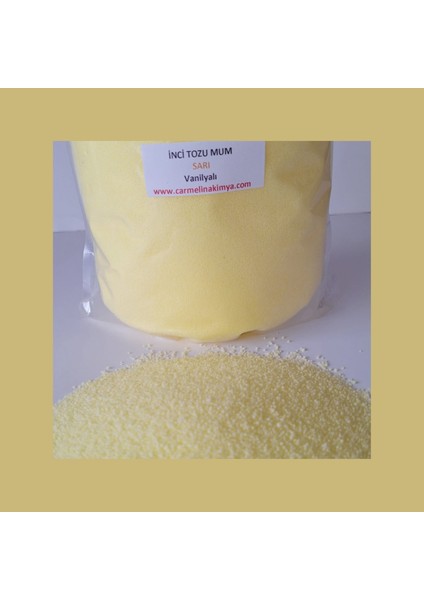 Inci Tozu Mum Sarı Renk ,vanilya Esanslı ,500GR