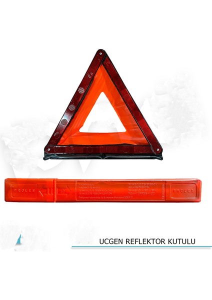 Oto Üçgen Reflektör Metal Ayaklı Katlanabilir Kutulu / Oto Reflektör modelleri