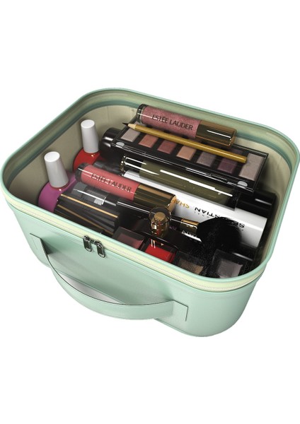 Makyaj Çantası Seyahat Kadın Bakım Çantası Derili Şeffaf Makyaj Çantası Kozmatik Çantası modelleri