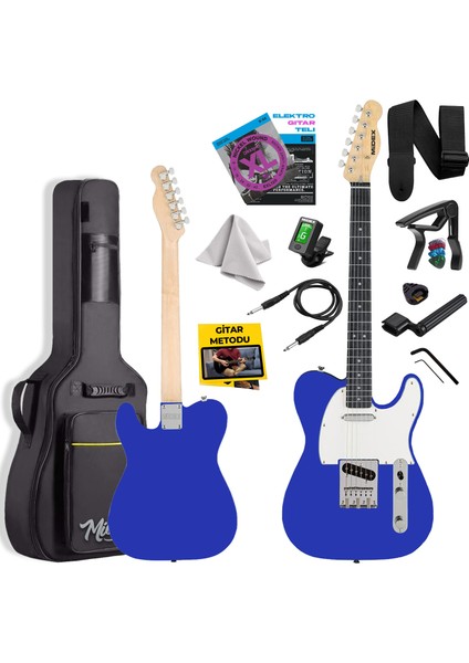 TLX-50BL Tele Kasa Maple Klavye 2 Single-Coil Manyetik Elektro Gitar