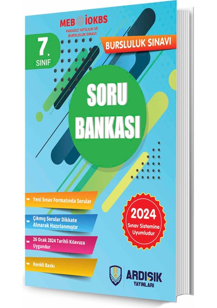 7. Sınıf 2. Dönem Yazılı Notları ve Yazılı Denemeleri - Ardışık Yayınları 2024 Bursluluk Soru Bankası
