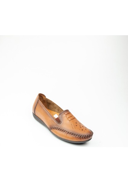 320 Taba Deri Kadın Günlük Ayakkabı