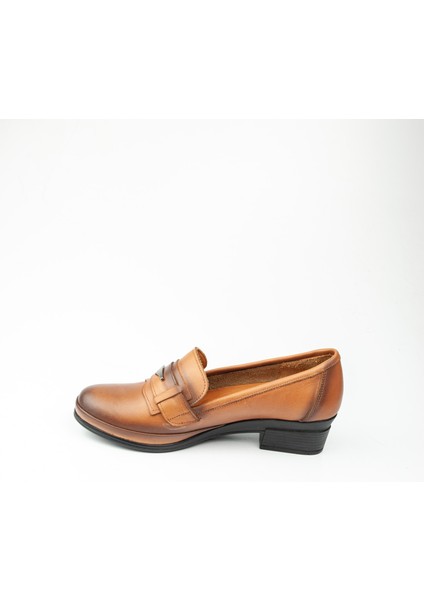 333 Taba Deri Kadın Günlük Ayakkabı modelleri