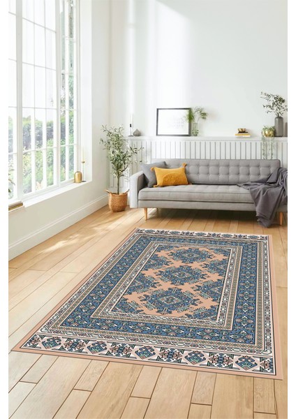 Dijital Baskılı Kaymaz Yıkanabilir Şık Etnik Desen Yolluk Mutfak Salon Halısı, Etnik-04-Bej indirimleri