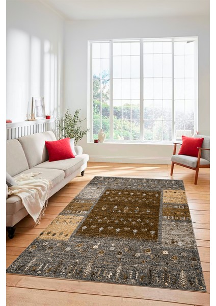 Dijital Kaymaz Yıkanabilir Yeni Tasarım Etnik Desenli Yolluk Mutfak Salon Halısı, Etnik-16-Kahve indirimleri